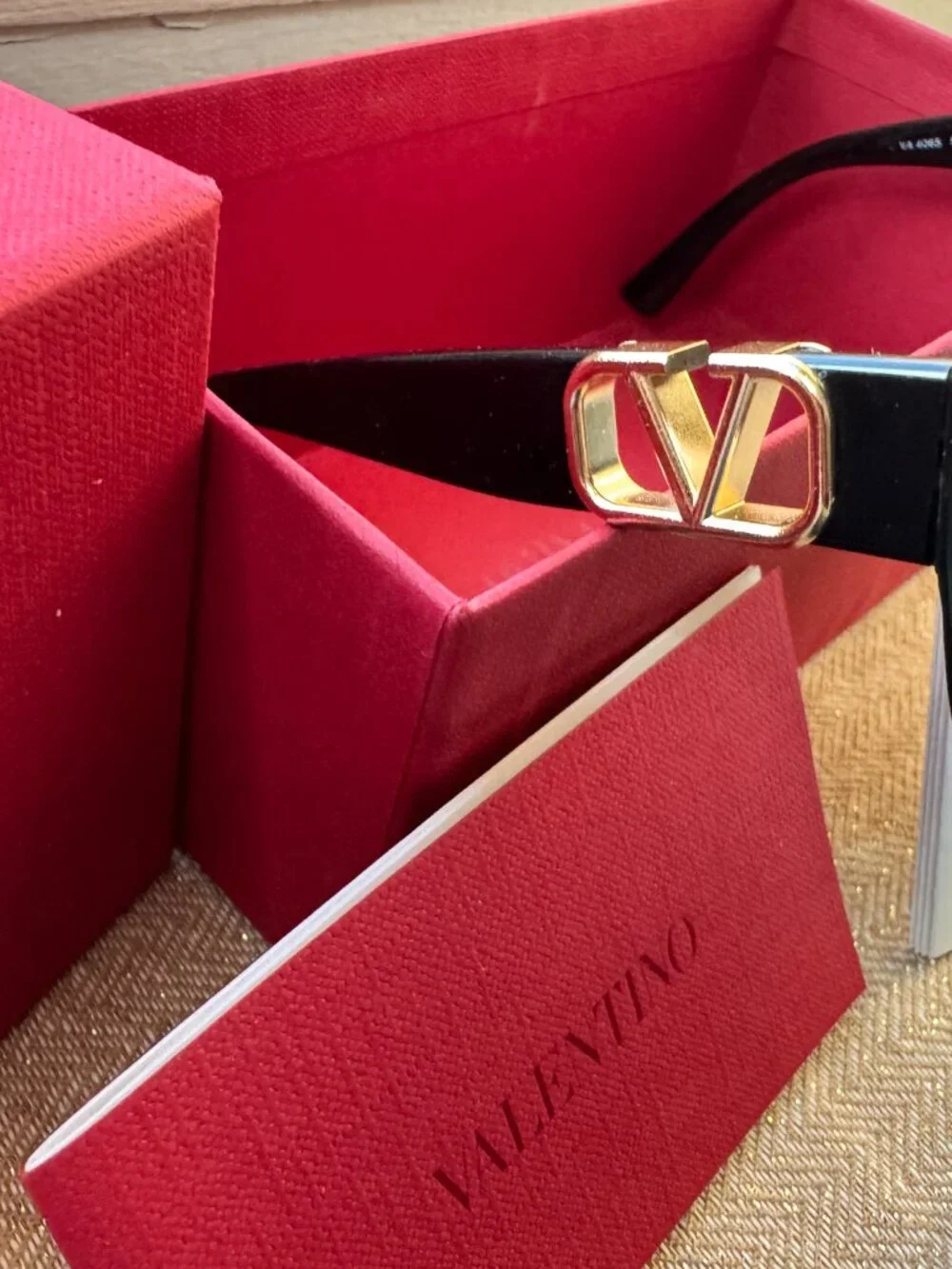 V Logo Signature Square Beautiful Valentino Sunglasses Orignal Box and Tags